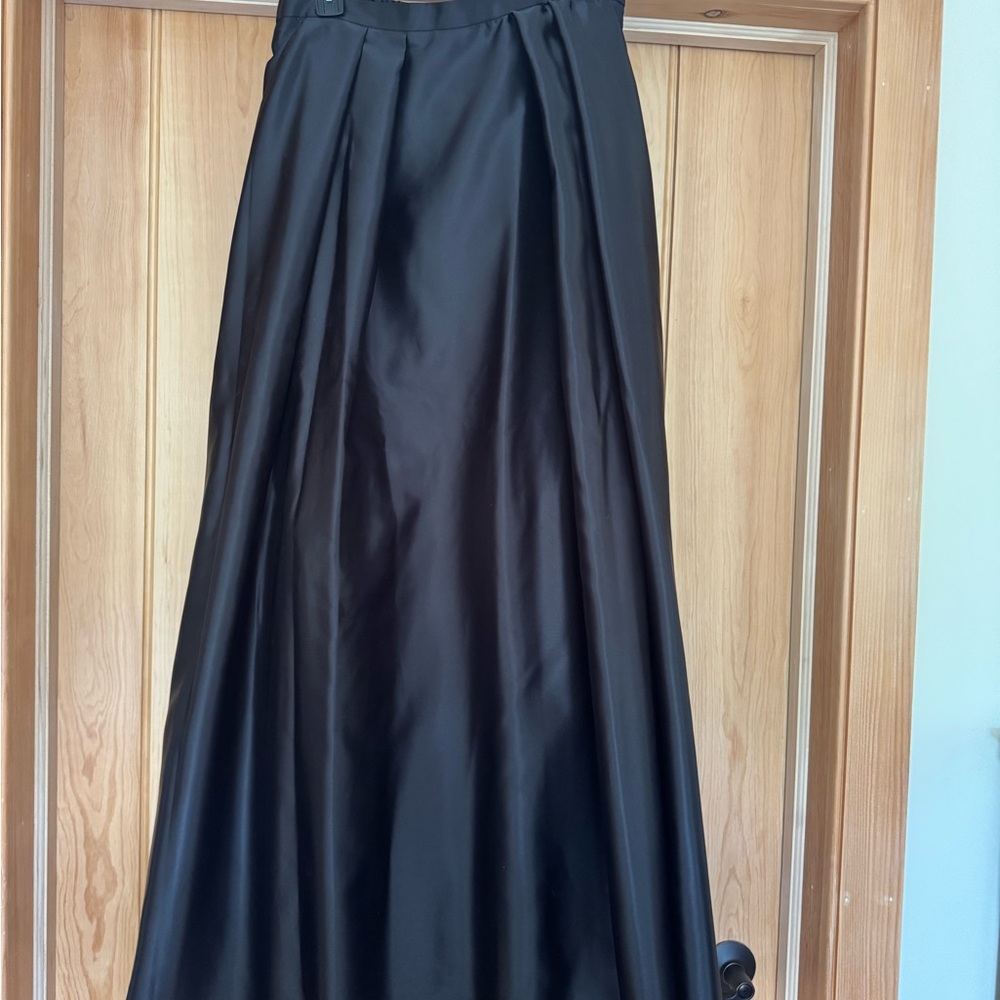 Elegant Black Satin Skirt